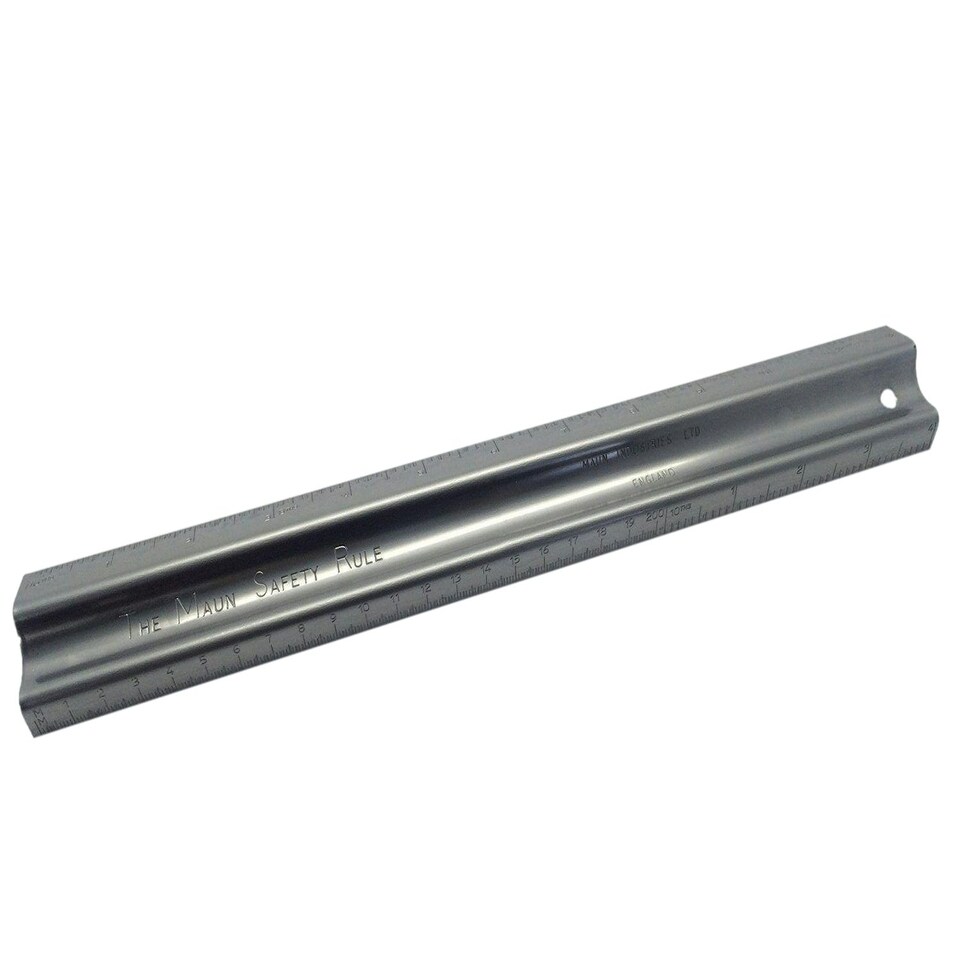 image 1 of Pack of 6 Metal Safety Cutting Ruler 30cm (12") - Made in the UK School Art Metal