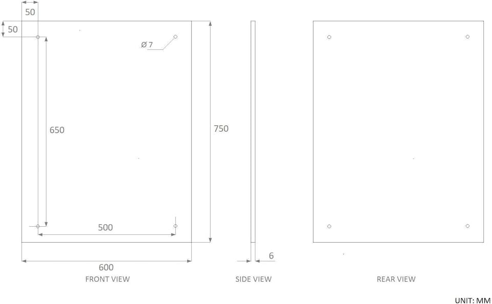 image 1 of 60 x 75cm Clear Glass Kitchen Splashback Splatter Screen Pre Drilled Holes Wall Hanging Fixings Included
