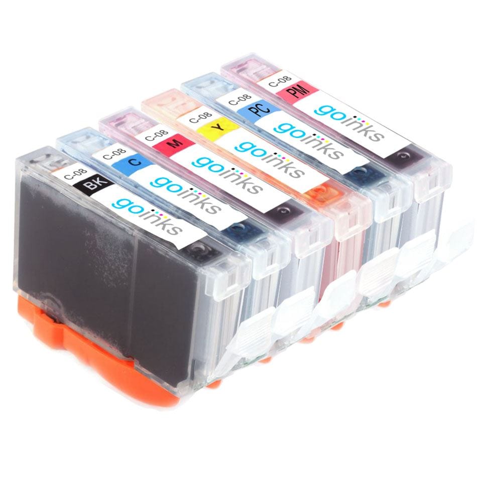 1 Compatible Set of 6 Canon CLI-8 Printer Ink Cartridges