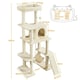 image 3 of Yaheetech Large Cat Tower with Hammock Scratching Posts Beige