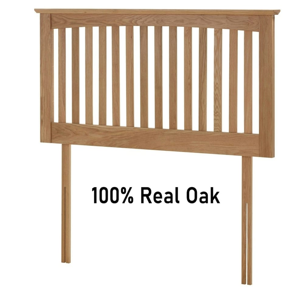 image 1 of 3ft Single Genuine Solid Oak Headboard Bedhead.Oak Wood Wooden Head Board N/A | 3ft Single