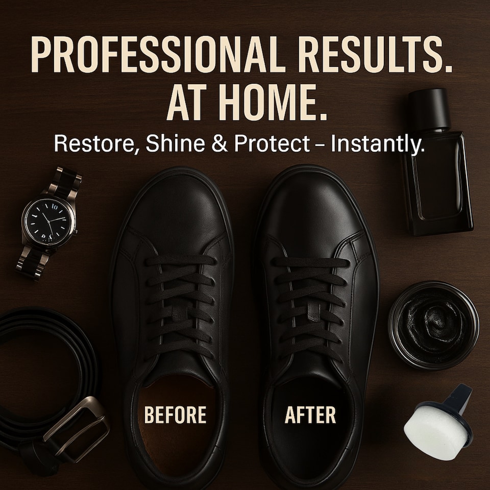image 1 of Premium Shoe Cream - Moisturise, Nourish & Polish Leather Shoes - 50ml - Black (2 Pack)