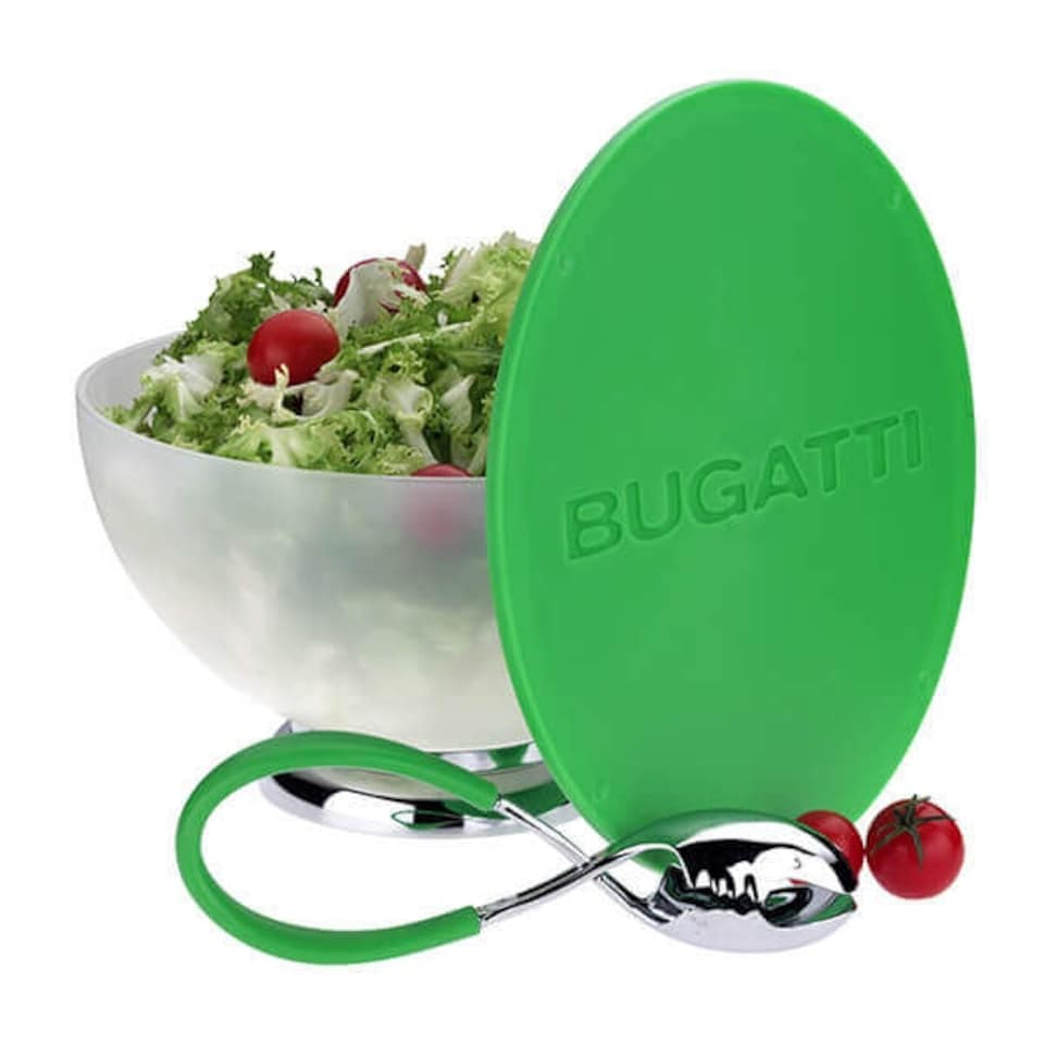 image 1 of Bugatti Kiss Salad Tongs Apple Green