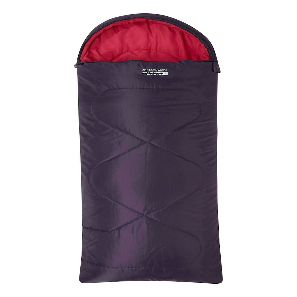image 1 of Mountain Warehouse Summit Sleeping Bag Lightweight Outdoor Mini Square Camping Purple