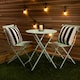 image 2 of Charles Bentley 3 Piece Metal Bistro Set Garden Patio Table & 2 Chairs - Heritage Green