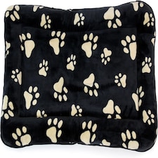 Actiaspet Dog Puppy Cage Bed - Soft Machine Washable Faux Fur Cover with Paw Print Design (36")