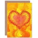 image 1 of Paint Oil Orange Swirl Love Valentine Anniversary Valentines Day Card