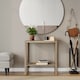 image 3 of URBNLIVING 2 Tier Wooden Console Table Narrow Hallway Storage Unit | Multi | Oak | 1