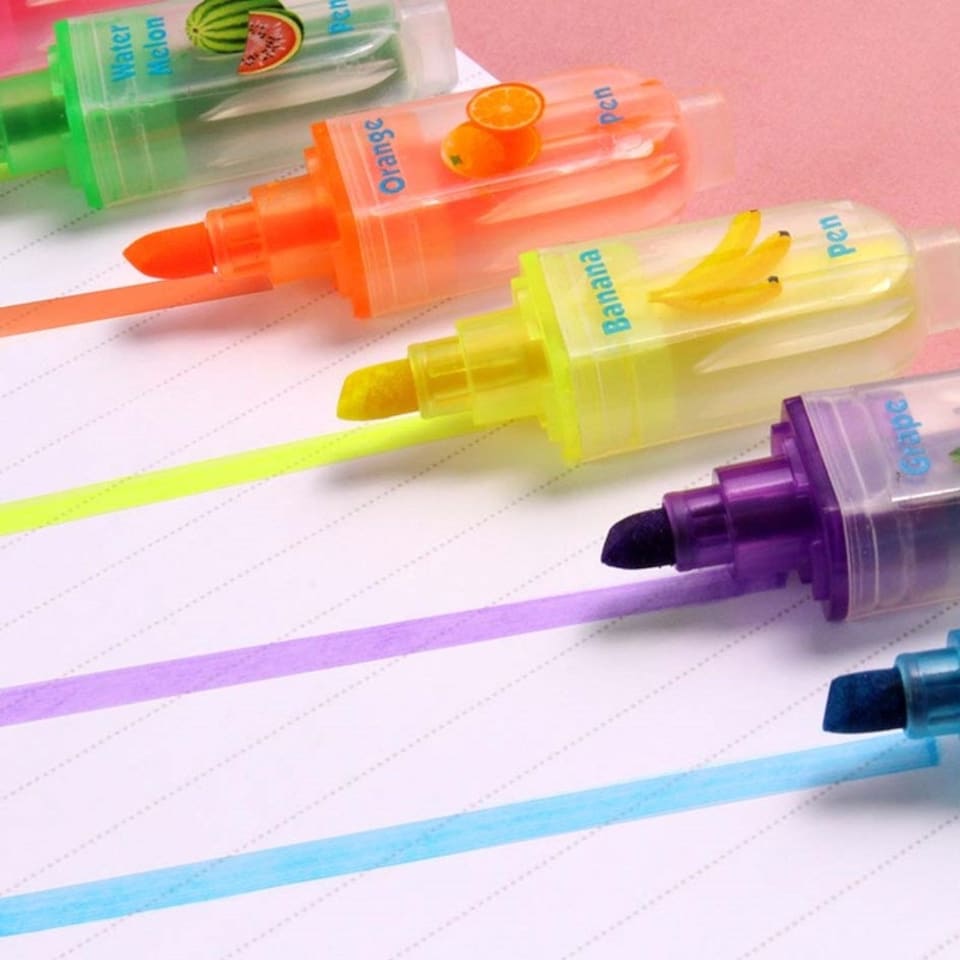 image 1 of Just Stationery Scented Mini Highlighter (Pack of 6)