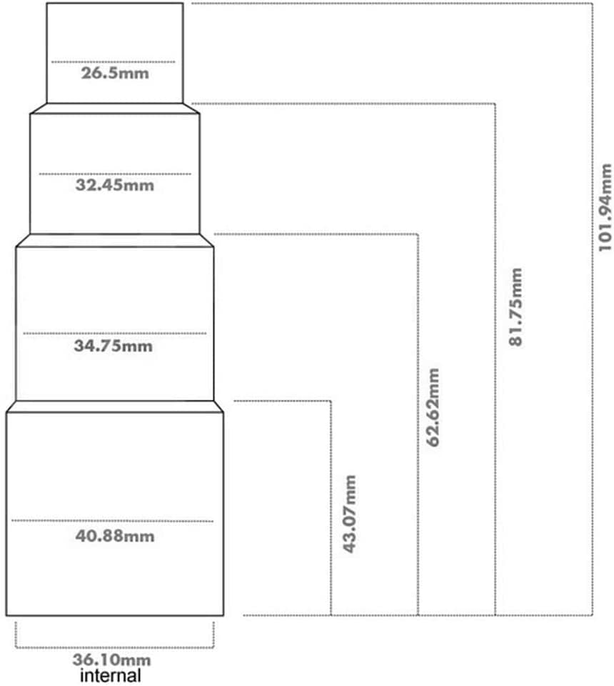 image 1 of SPARES2GO Universal Dust Extractor Hose Adaptor 32mm 35mm Vacuum Cleaner Power Tool Sander x 2