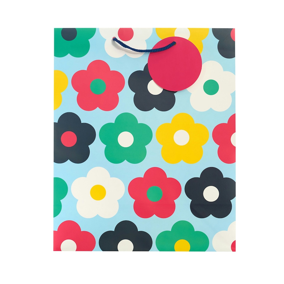 image 1 of Essentials Retro Floral Large Gift Bag - Pack of 3