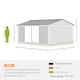 image 5 of Outsunny 14 x 8ft Outdoor Garden Metal Storage Shed with Lockable Door, Tool Storage Box for Garden, Patio and Lawn, Grey