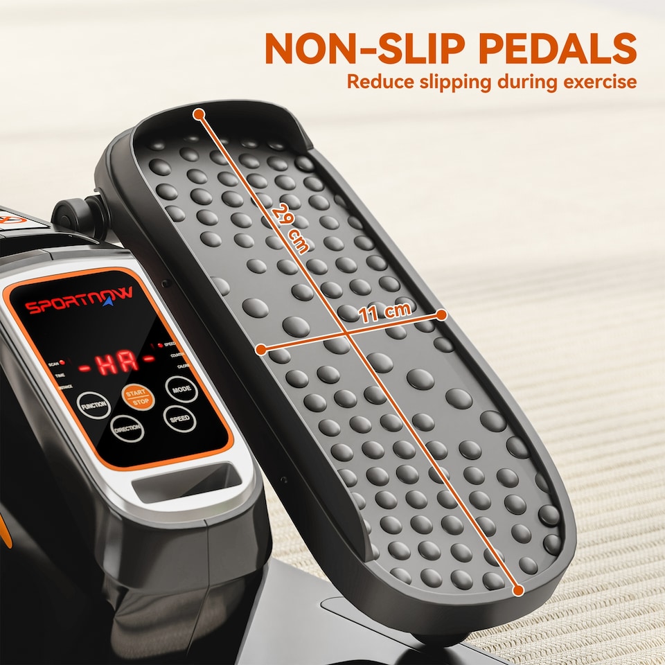 image 1 of SPORTNOW Under Desk Elliptical Machine for Home, Seated Pedal Exerciser