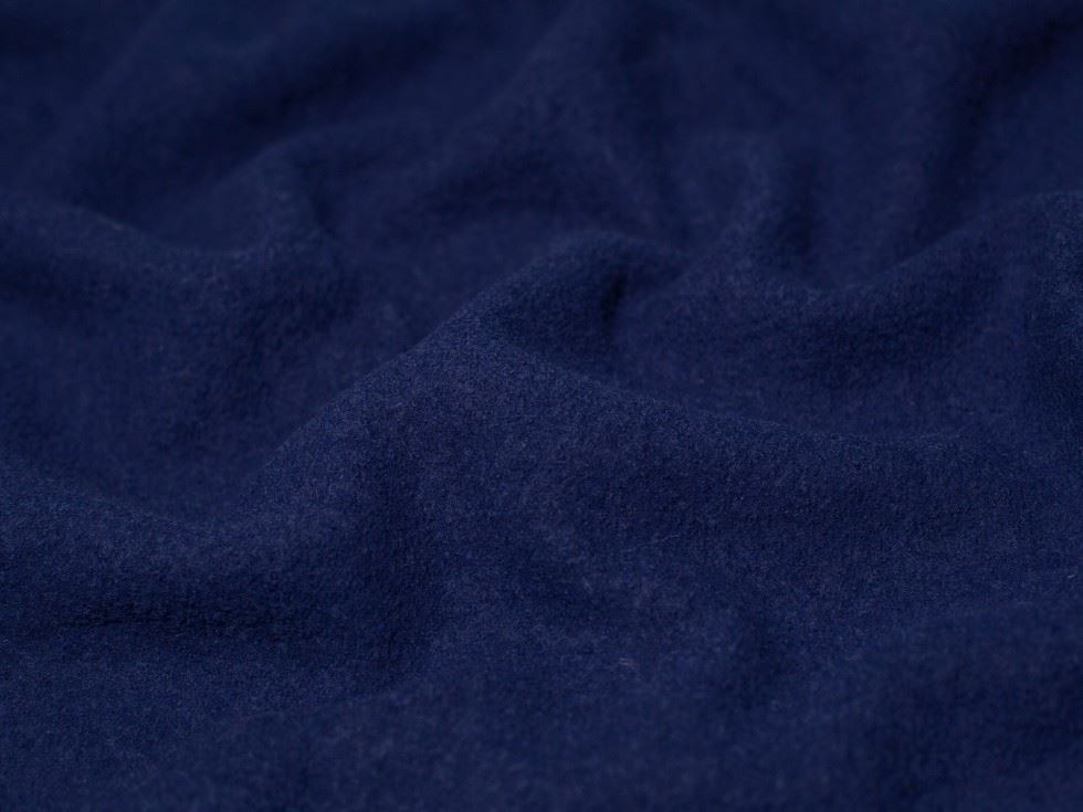 Minerva Core Range Blue 100% Pure Boiled Wool Coating Fabric for Dressmaking, 140cm / 55" Wide - per metre