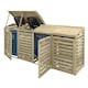 image 7 of Rowlinson Quadruple Bin Store Brown
