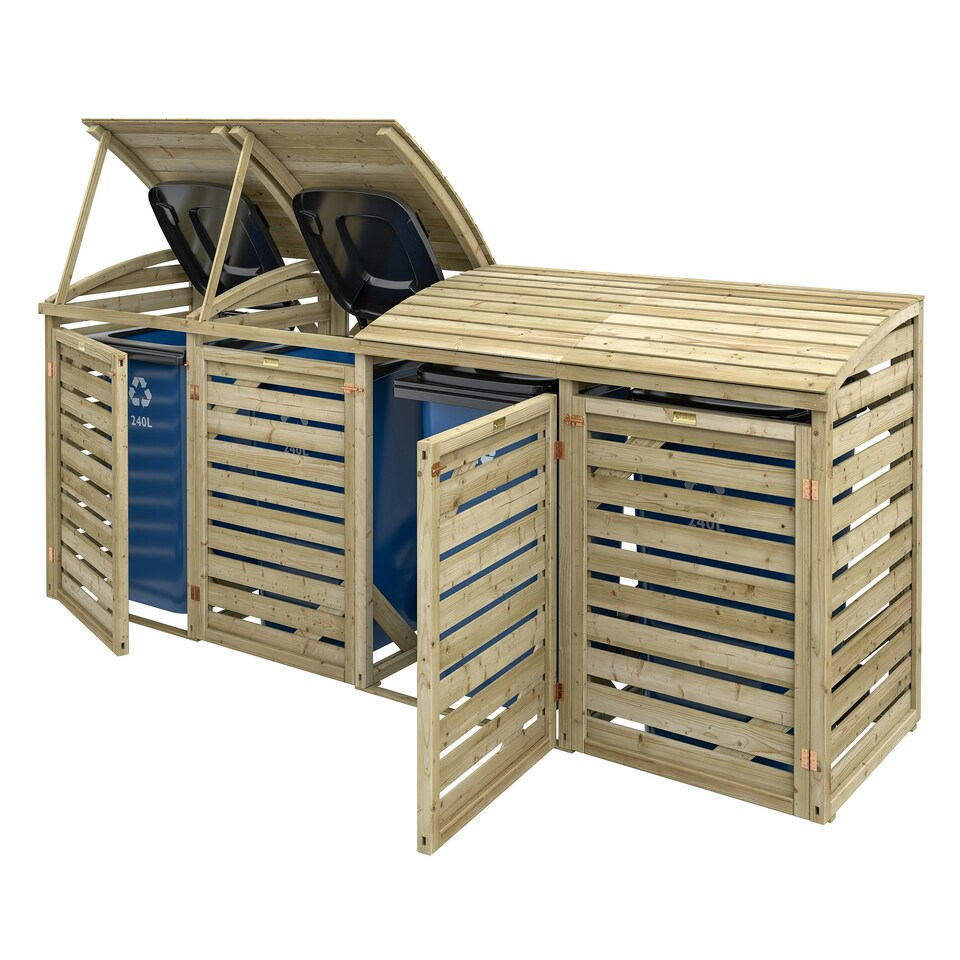 image 1 of Rowlinson Quadruple Bin Store Brown
