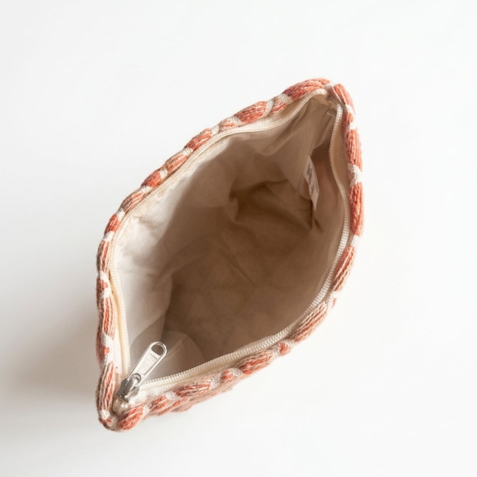 image 1 of Serenityy Nomad Sari Toiletry Bag - Rose Lattice
