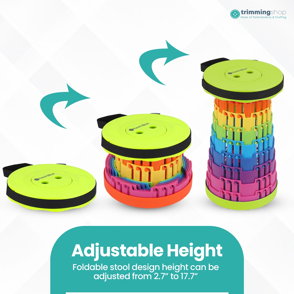 image 1 of Trimming Shop Portable Folding Stool, Telescopic Collapsible Stool