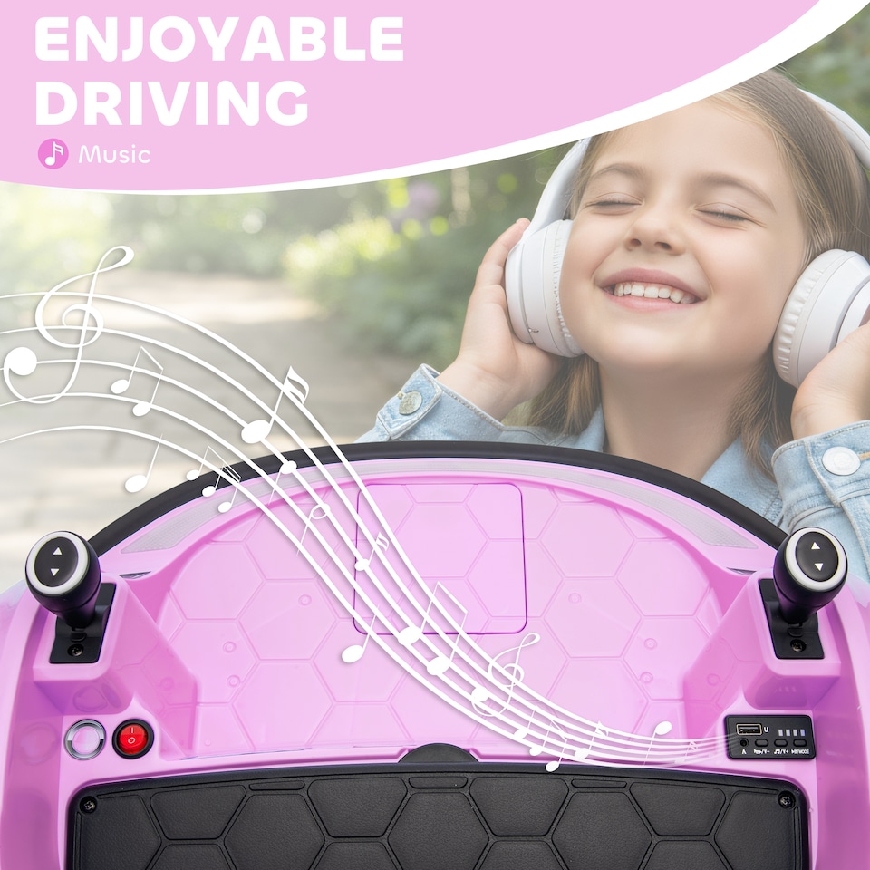 image 1 of AIYAPLAY 360 Rotation 12V Kids Bumper Car w Remote Control