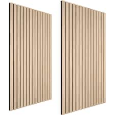 Acoustic Wall Panels Sonic Wall II with Real Wood Veneer and Sound-Absorbing Felt | Brown | Light oak | 110 x 50 x 1.8 cm | 2