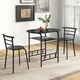 image 5 of COSTWAY 3-Piece Dining Table Set Kitchen Breakfast Nooks Table and Chairs
