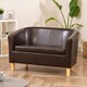 image 3 of Meriden 2 Seat Tub Sofa Brown
