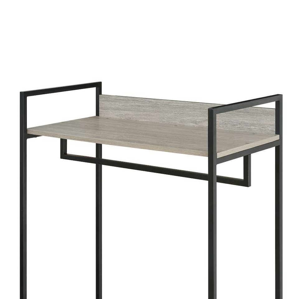 image 1 of Alva Open Wardrobe with 4 Shelves Grey | Grey Oak