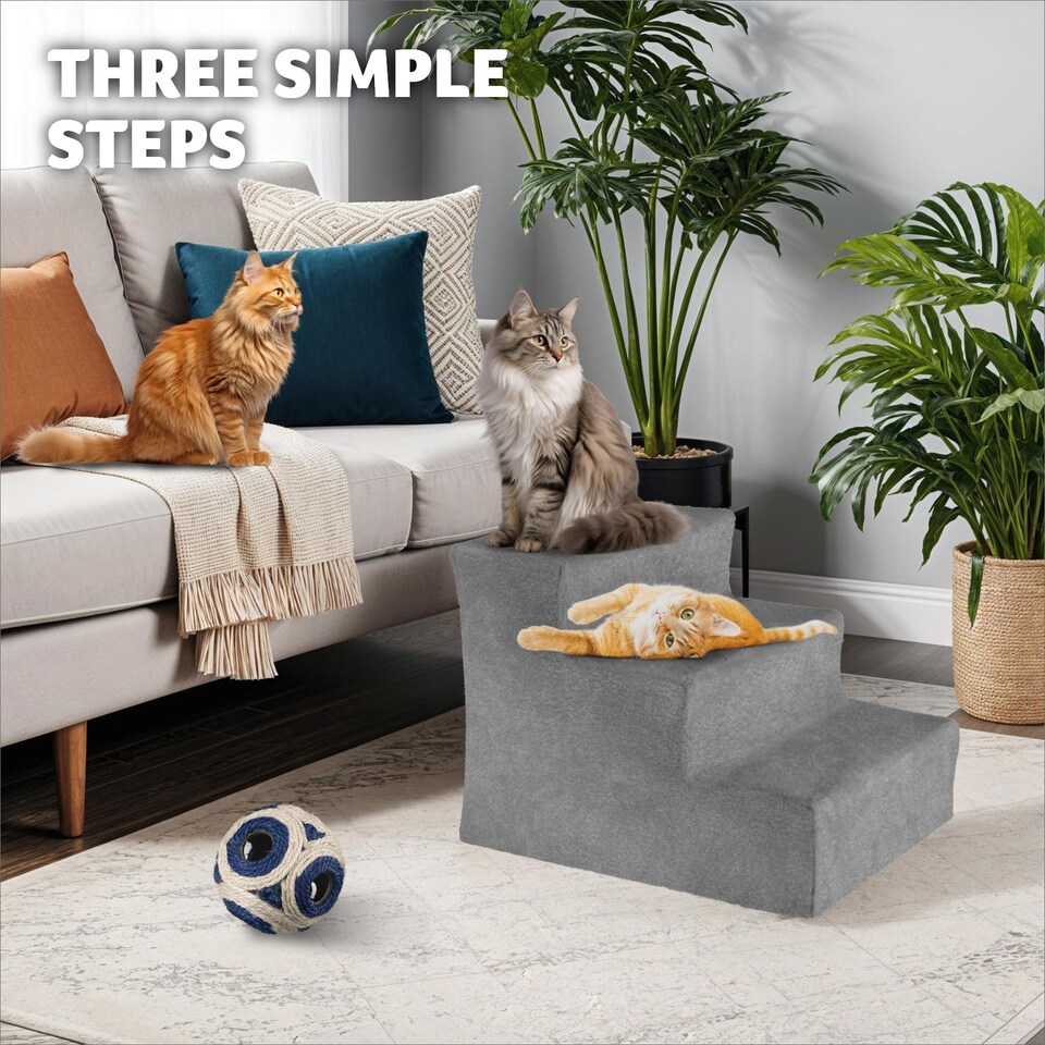image 1 of Dog Steps Paw Path - staircase for dogs and cats | Grey | grey | 45 x 37 x 34,50 cm | 1