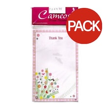 Cameos Thank You Card (Pack of 20) - White/Multicoloured - One Size