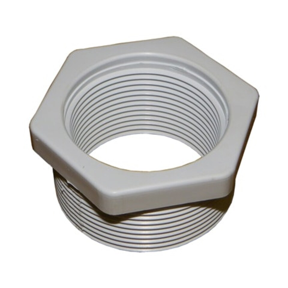 2in to 1.5in Plastica White Threaded Reducer - Single