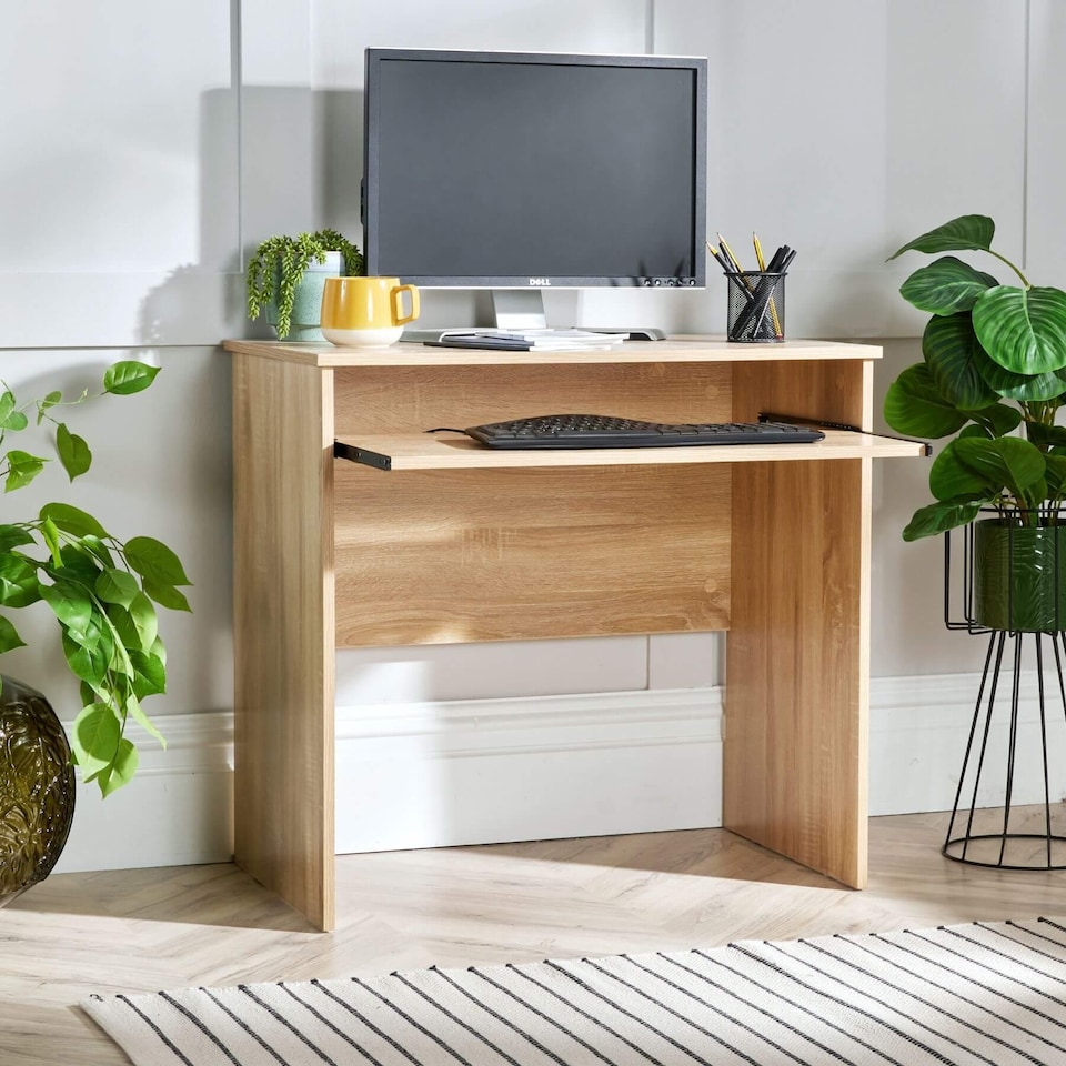 image 1 of Computer Desk PC Laptop Table Home Office Study Workstation | Brown