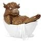 image 1 of 'Bathtime' Highland Cow in Bath Tub Figurine Novelty Bathroom Decoration (Copy)