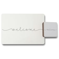 Text Welcome (Placemat & Coaster Set)