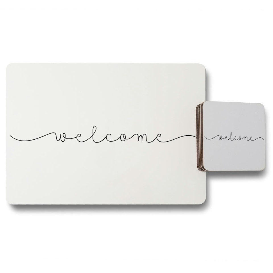 image 1 of Text Welcome (Placemat & Coaster Set)