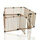 image 1 of Bettacare Wooden Dog Pen, 200cm x 200cm, Natural Wood, 76cm High, Dog Pen for Pets Dogs and Puppy, Dog Playpen Cream