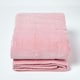 image 1 of Homescapes Pink Velvet Quilted Throw - 125 x 150 cm | Multi