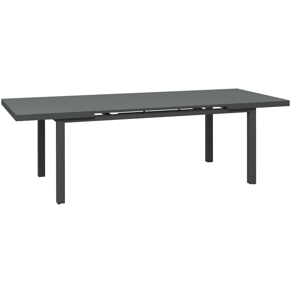 image 1 of Outsunny Extending Garden Table Outdoor for 6-8 People,Aluminium Frame