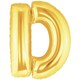 image 2 of Oaktree Megaloon 40 Inch Gold Letter Balloons - Gold - D
