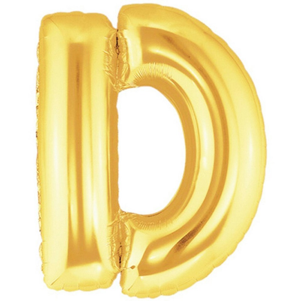image 1 of Oaktree Megaloon 40 Inch Gold Letter Balloons - Gold - D