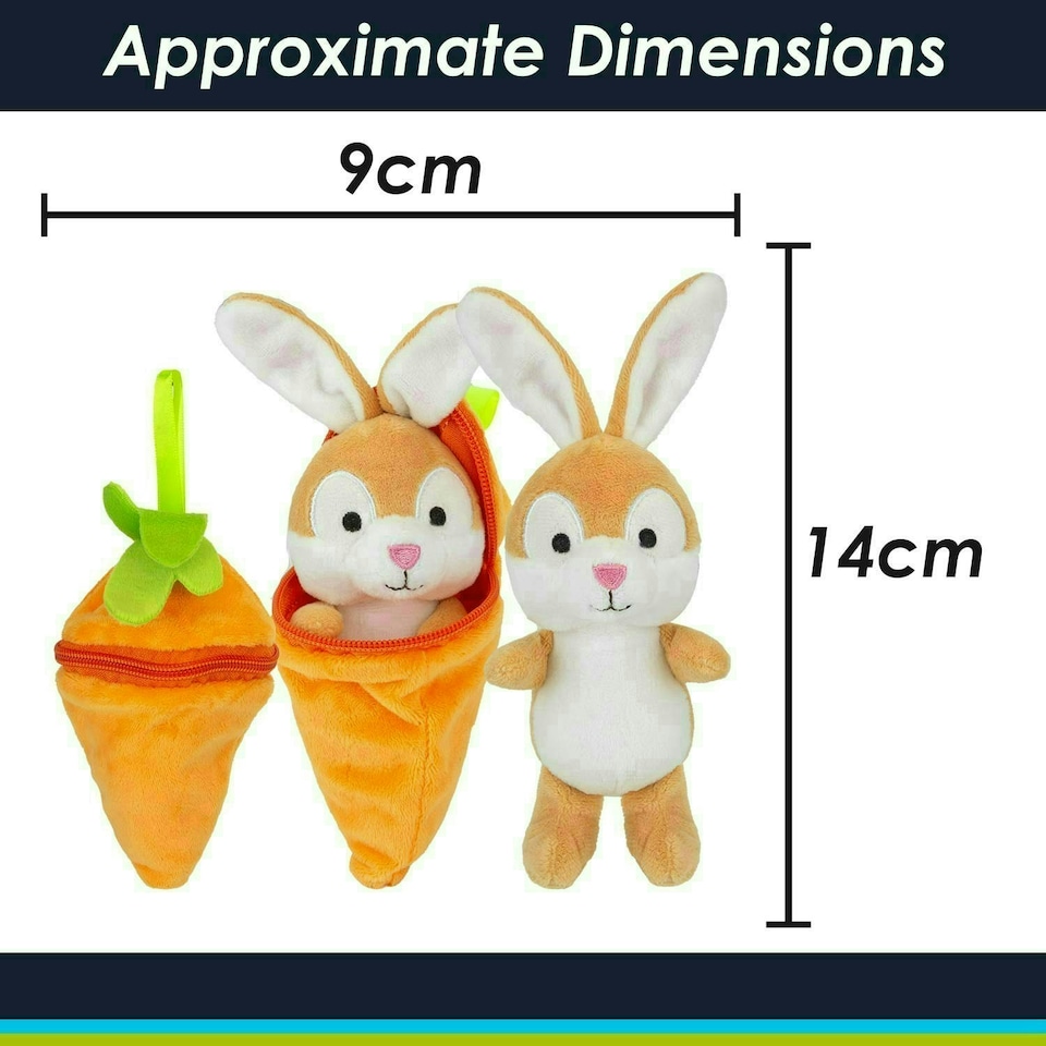 image 1 of Rabbit Brown 14cm Cute Plushie Huggable Cuddly Stuffed Toy 14cm Brown