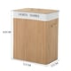 image 7 of HOMCOM 100L Laundry Hamper Large 100L Double Washing Clothes Basket Natural