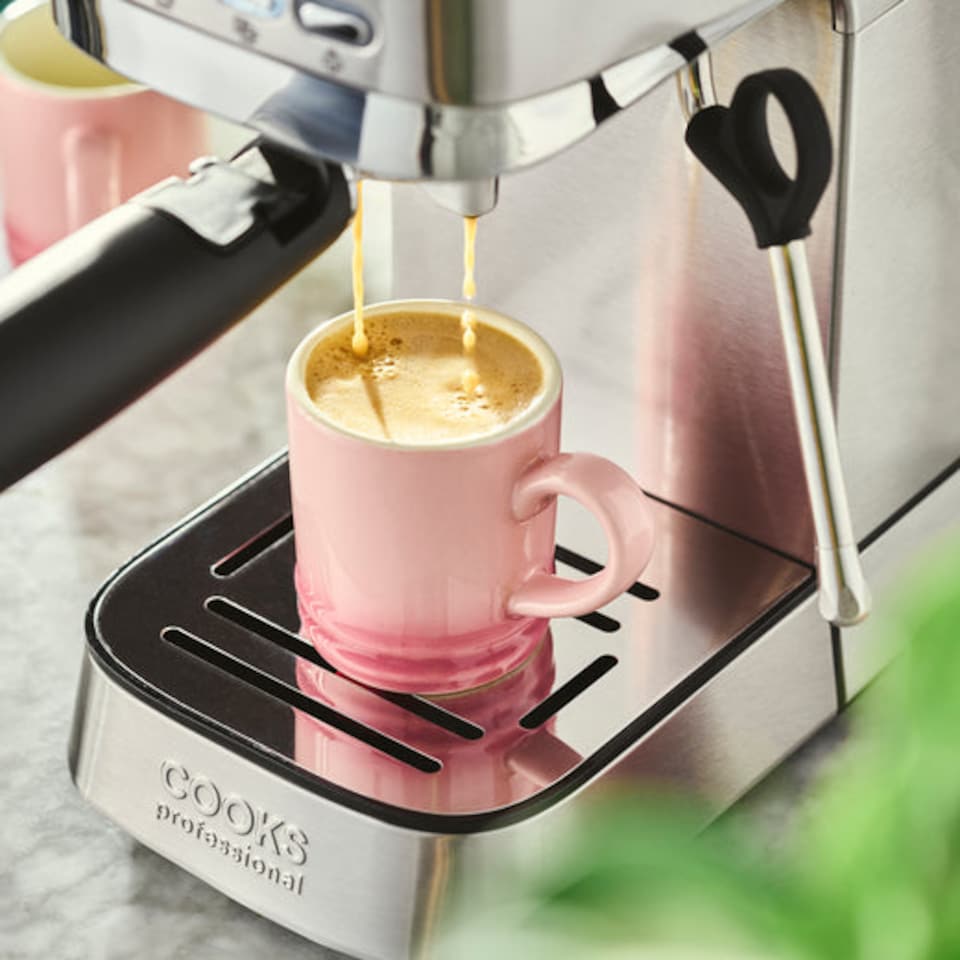 image 1 of Cooks Professional 20 Bar Espresso Coffee Machine with Steam Wand & Drip Tray | Silver