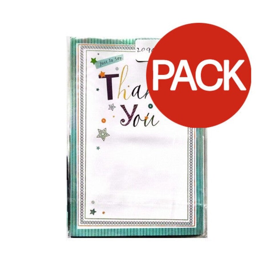 Just To Say Thank You Sheets (Pack of 20) - Multicoloured - One Size
