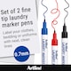 image 3 of Artline Laundry Marker for Clothes & Fabric Marking | Red | 1