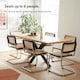 image 2 of VonHaus Abel Rectangular 6 Seater Dining Table with Wood Effect Top