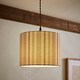 image 2 of ValueLights Hallie Natural Small Stripe Ceiling Lamp Shade & Bulb | Multi