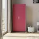 image 2 of White Kids 2-Door Wardrobe | Pink | 1