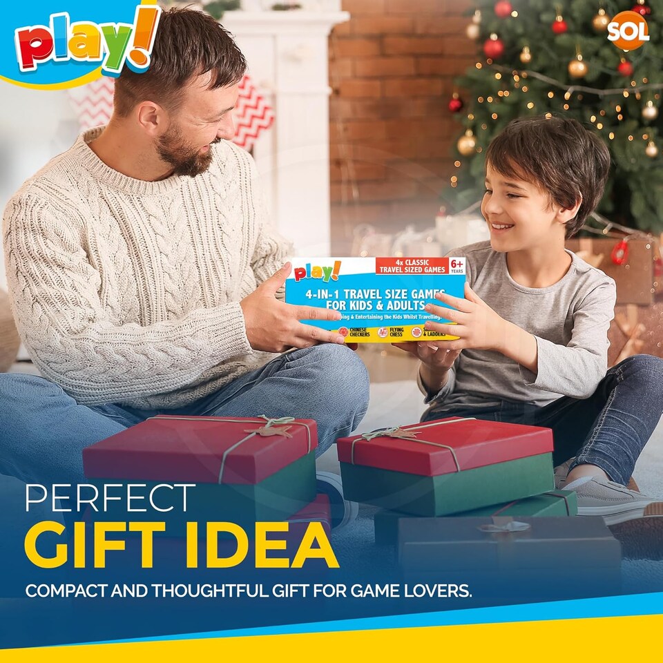 image 1 of 4-in-1 Travel Games Set – Mini Magnetic Snakes & Ladders, Chess, Flying Chess & Checkers, Pocket-Sized Fun for Kids & Adults on the Go