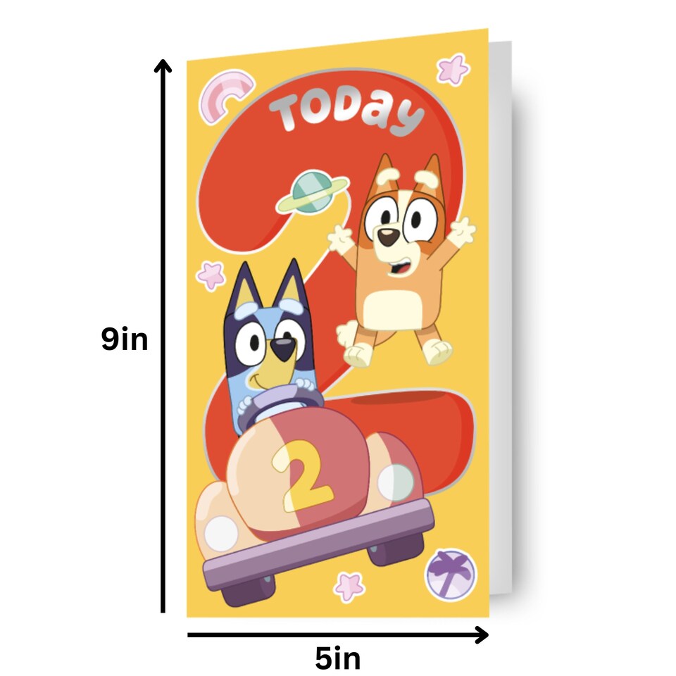 image 1 of Bluey Age 2 Birthday Card