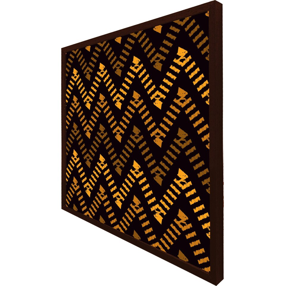 image 1 of Freehand horizontal zigzag chevron stripes boho chic (Picutre Frame) Grey | S